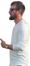 Load image into Gallery viewer, Bamboo UV Protectant Long Sleeve Shirts White sizes Extra Small to XXXL
