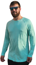 Load image into Gallery viewer, Bamboo UV Protectant Aqua Colored Long Sleeve Shirts  sizes Extra Small to XXXL
