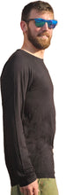 Load image into Gallery viewer, Bamboo UV Protectant  Long Sleeve Shirts Black sizes Extra Small to XXXL
