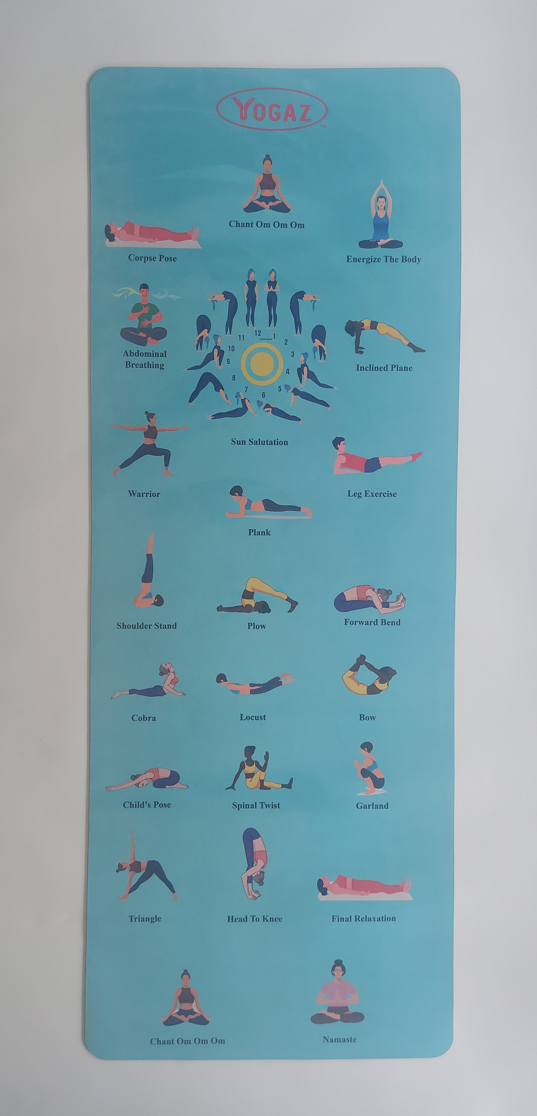 Yoga Mat: 3D Suede Texture, Self-Teaching, Internet Connectivity, Learn Yoga at Home - YOGAZ