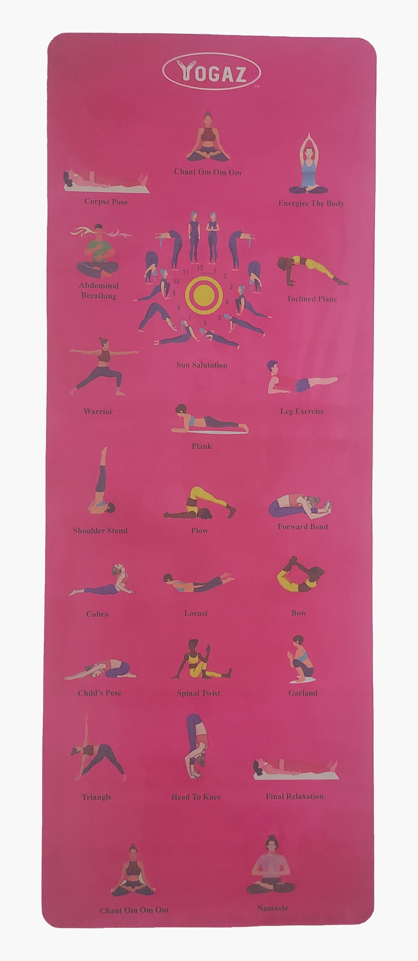 Yoga at Home 3D Suede Texture Self-Teaching Yoga Mat - Learn with Founder of YOGAZ Barbara