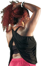 Load image into Gallery viewer, YOGAZ Eco-Friendly Bamboo Fabric Luscious Super Soft Black BOW Tank Top
