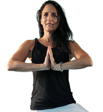 Load image into Gallery viewer, YOGAZ Eco-Friendly Bamboo Fabric Luscious Super Soft Black BOW Tank Top
