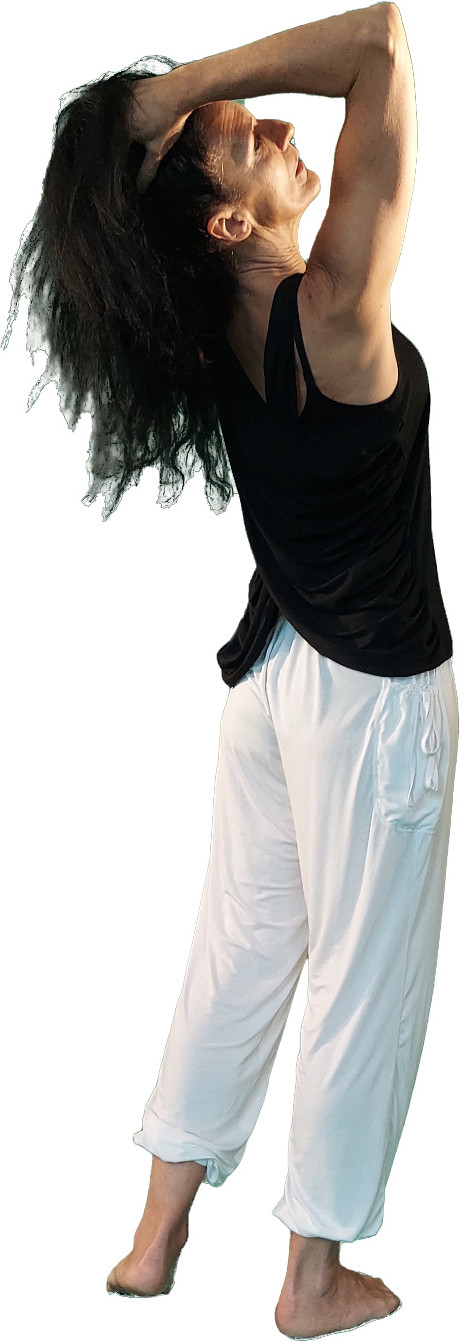 YOGAZ White Eco-Friendly Bamboo YOGAZ Pants with our Signature Pocket in Pocket Design