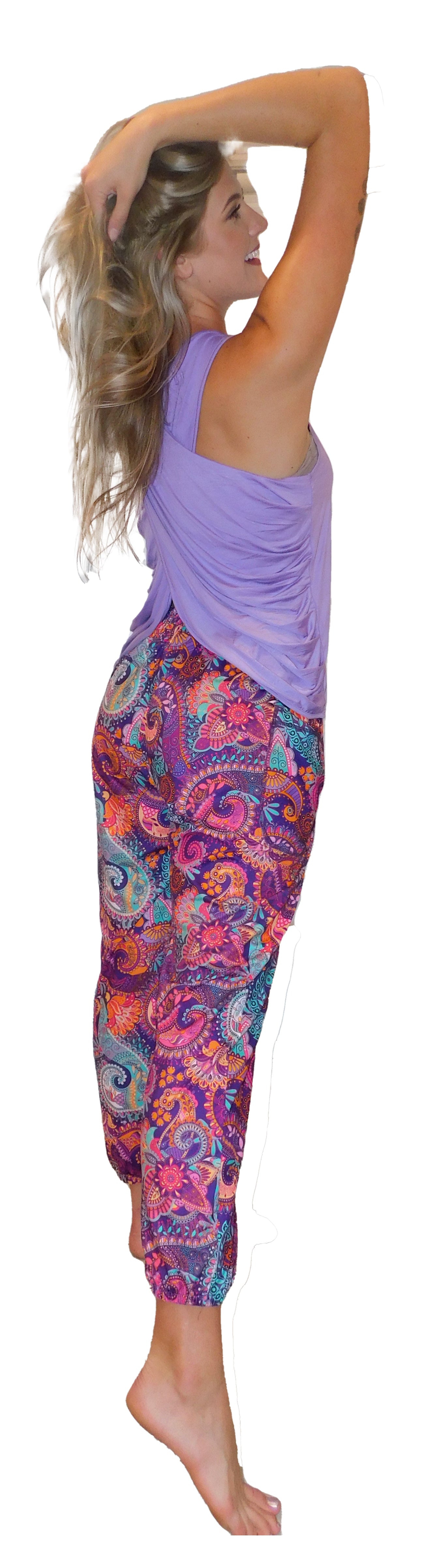 YOGAZ Batik Print Pants with our Signature Pocket in Pocket design