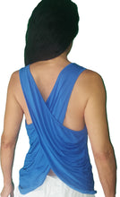 Load image into Gallery viewer, YOGAZ Eco-Friendly Bamboo Fabric Luxurious BOW Tank Top Royal Blue
