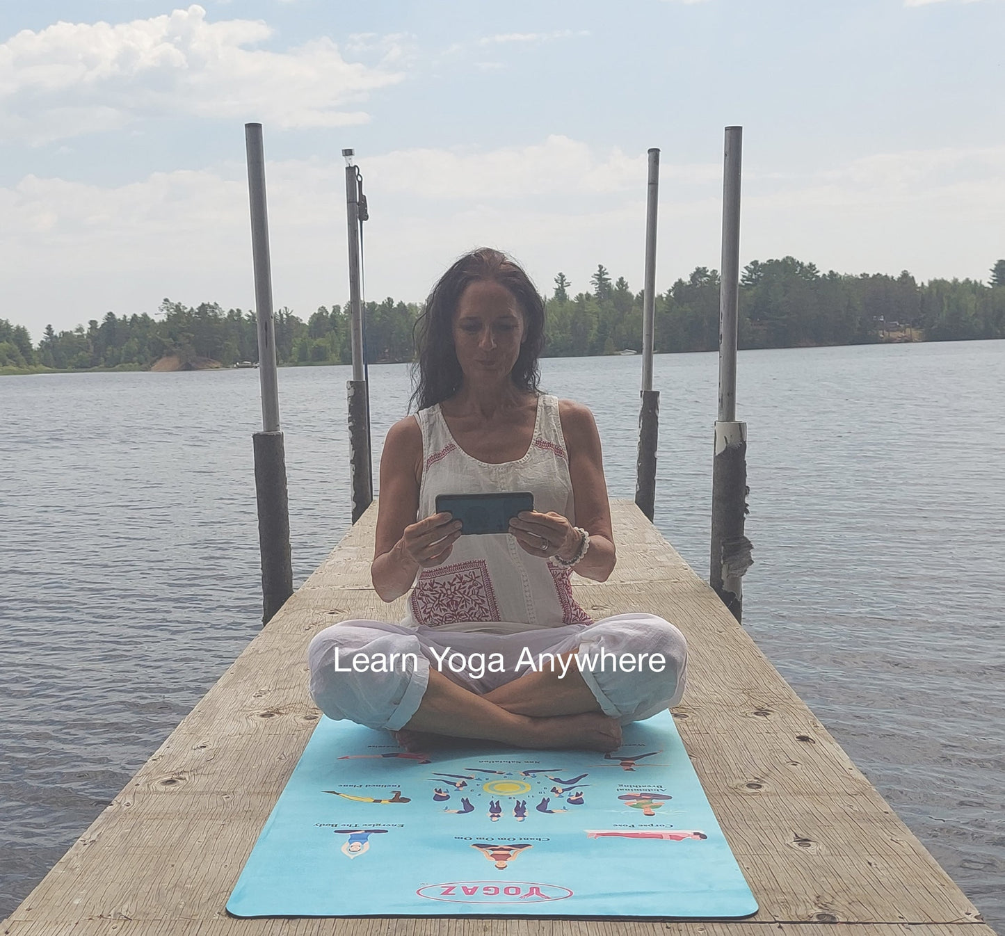 Yoga at Home 3D Suede Texture Self-Teaching Yoga Mat - Learn with Founder of YOGAZ Barbara