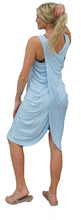 Load image into Gallery viewer, Yogaz New Eco Friendly Bamboo Light Blue Swimsuit Cover-Sun Dress is called &quot;Wave&quot;. It&#39;s super cute, elegant and so comfortable.

