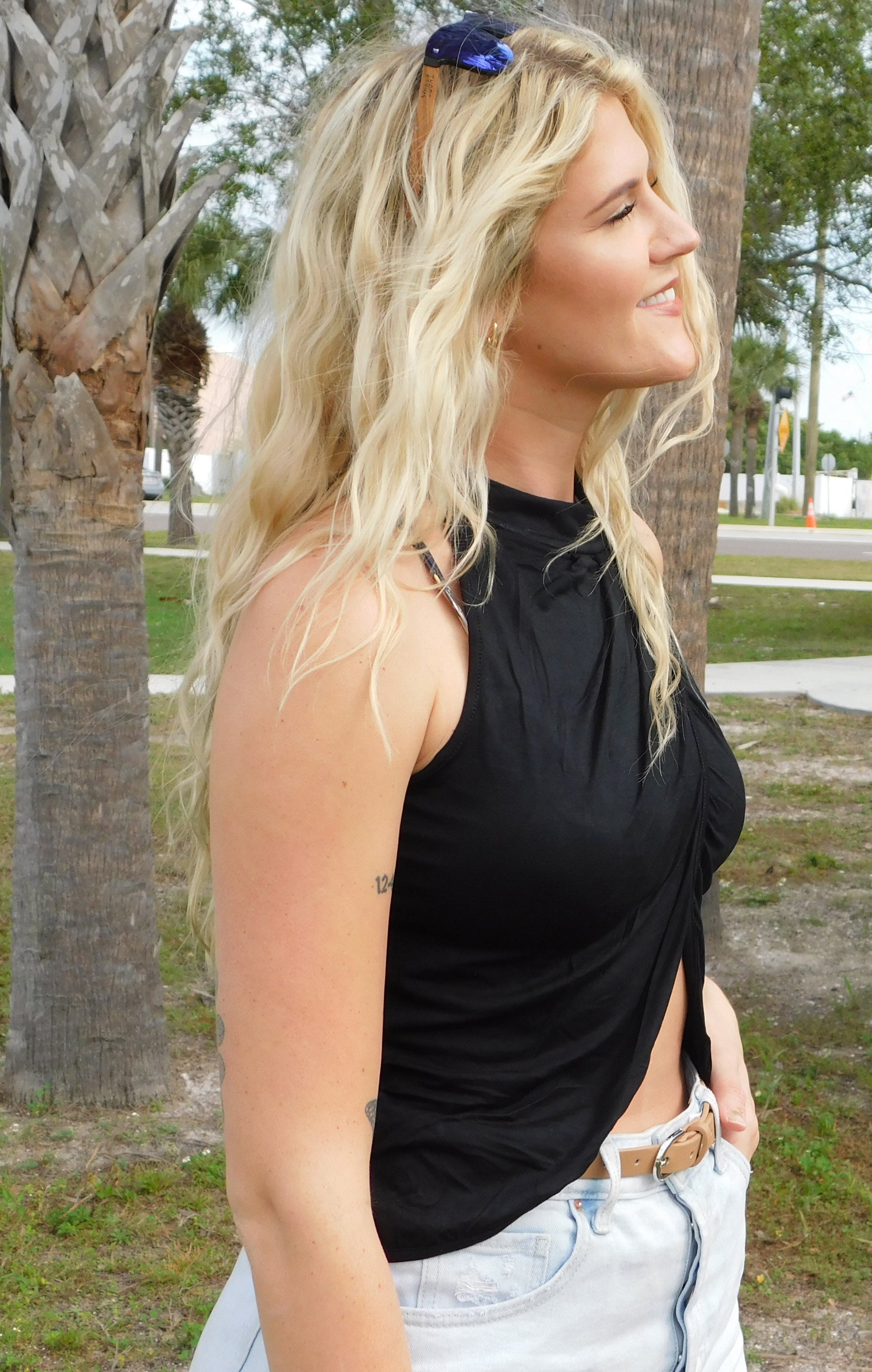 The Yogaz Black Sexy Top is well, really sexy! Made with Sustainable Eco-Friendly Bamboo! - YOGAZ