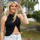 The Yogaz Black Sexy Top is well, really sexy! Made with Sustainable Eco-Friendly Bamboo! - YOGAZ