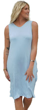 Load image into Gallery viewer, Yogaz New Eco Friendly Bamboo Light Blue Swimsuit Cover-Sun Dress is called &quot;Wave&quot;. It&#39;s super cute, elegant and so comfortable.
