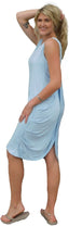 Load image into Gallery viewer, Yogaz New Eco Friendly Bamboo Light Blue Swimsuit Cover-Sun Dress is called &quot;Wave&quot;. It&#39;s super cute, elegant and so comfortable.
