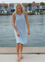 Load image into Gallery viewer, Yogaz New Eco Friendly Bamboo Light Blue Swimsuit Cover-Sun Dress is called &quot;Wave&quot;. It&#39;s super cute, elegant and so comfortable.
