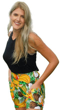 Load image into Gallery viewer, Yogaz Tooty Fruity Fun Print Shorts for Pickleball, Yoga Gardening and more!
