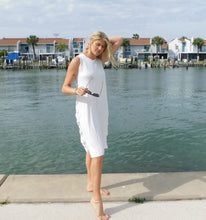 Load image into Gallery viewer, Yogaz New Eco Friendly Bamboo  Ivory Swimsuit Cover-Sun Dress is called &quot;Wave&quot;. It&#39;s super cute, elegant and so comfortable.
