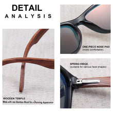 Load image into Gallery viewer, a close up of a pair of sunglasses with wooden frames
