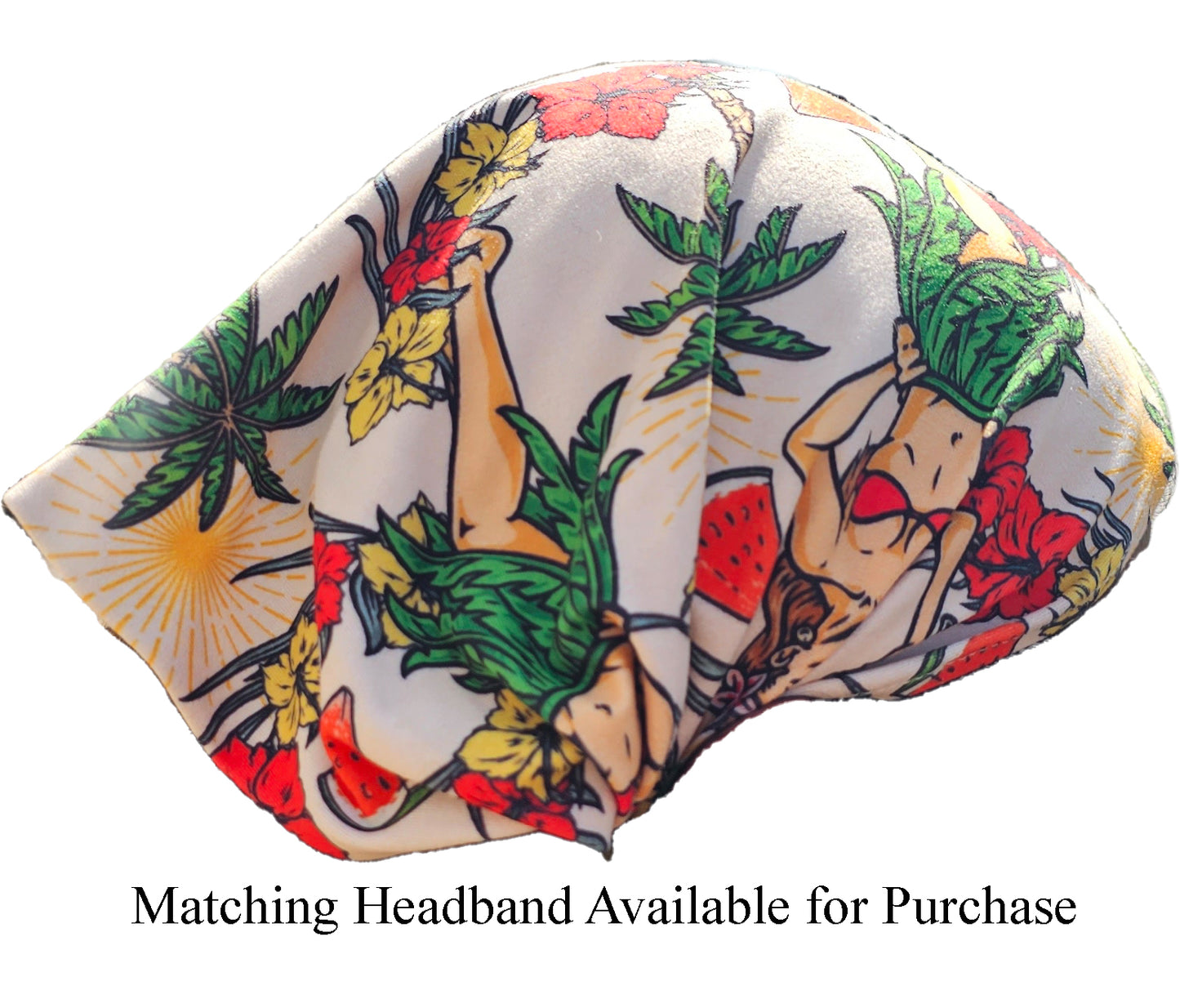 matching hula girl hawaiian design headband to match tank top 