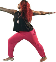Load image into Gallery viewer, YOGAZ Eco-Friendly Bamboo Hot-Pink  Pants with our Signature Pocket in Pocket design
