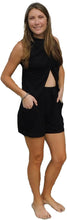 Load image into Gallery viewer, Black Men&#39;s or Women&#39;s Eco-Friendly Bamboo Fabric Shorts with Waist Tie for the Ultimate Comfort
