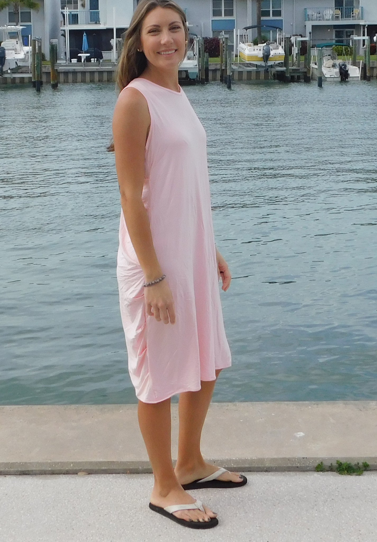 Yogaz New Eco Friendly Bamboo Pink Swimsuit Cover-Sun Dress is called "Wave". It's super cute, elegant and so comfortable.