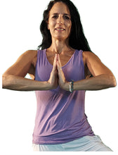Load image into Gallery viewer, YOGAZ Eco-Friendly Bamboo Fabric Lovely Lavender BOW Tank Top
