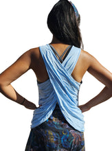 Load image into Gallery viewer, Yogaz Eco-Friendly Bamboo Bow Tank Top in Light Blue
