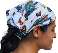 Load image into Gallery viewer, Tropical Stripe Parrot headband matching parrot shorts
