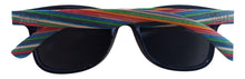 Load image into Gallery viewer, Hand Made BAMBOO Rainbow Stripe Sunglasses with UV 400 Protection High Quality Polarized Lenses
