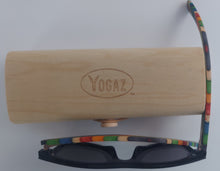 Load image into Gallery viewer, Hand Made BAMBOO Rainbow Stripe Sunglasses with UV 400 Protection High Quality Polarized Lenses
