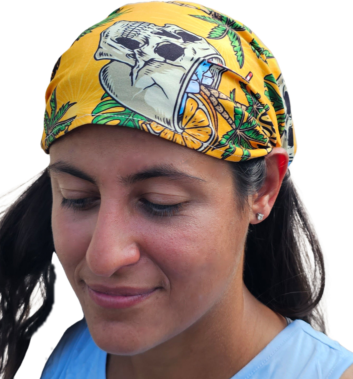 SkullCup Headband matches the Skullcup Tank Top - YOGAZ